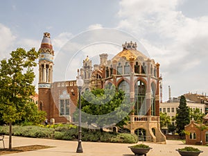 BARCELONA, SPAIN - Aug 30, 2018: UNESCO World Heritage site Hospital de Sant Pau