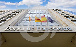 Borsa de Barcelona stock exchange in Barcelona, Spain