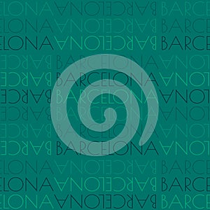 Barcelona, Spain seamless pattern