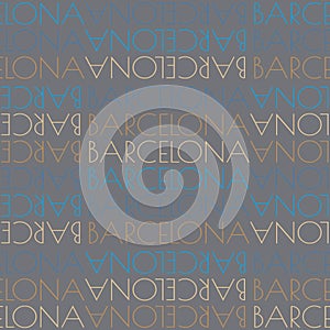 Barcelona, Spain seamless pattern