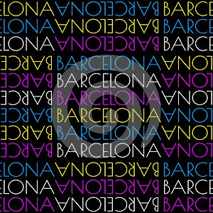 Barcelona, Spain seamless pattern