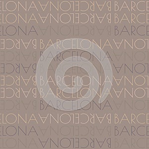 Barcelona, Spain seamless pattern