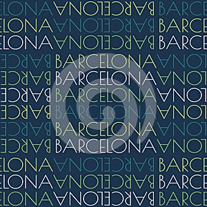 Barcelona, Spain seamless pattern