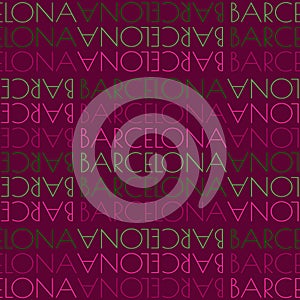 Barcelona, Spain seamless pattern
