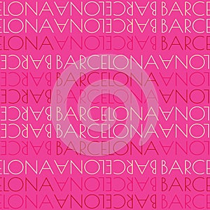 Barcelona, Spain seamless pattern