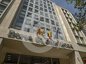 barcelona stock market building bolsa photo