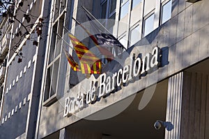 Barcelona Stock Market building, Borsa de Barcelona, Catalonia, Spain