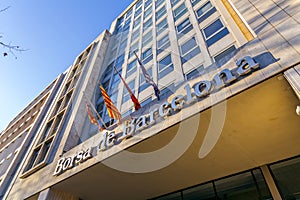 Barcelona Stock Market building, Borsa de Barcelona, Catalonia, Spain