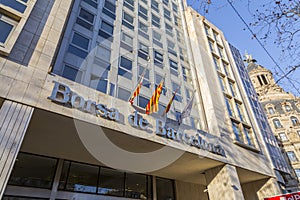 Barcelona Stock Market building, Borsa de Barcelona, Catalonia, Spain