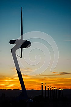 Barcelona Sunset at Montjuic stadium