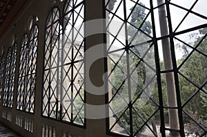 Barcelona University Window and Courtyard