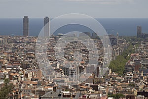 barcelona view from park guell spain gaudi masterpiece