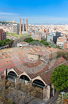 Barcelona View from top of Columbus Statue photo