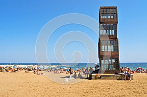 Barceloneta Beach in Barcelona, Spain