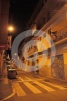 Barceloneta Street at Night