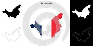 Barcelonnette outline map