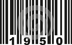 Barcode 1950 vector vector