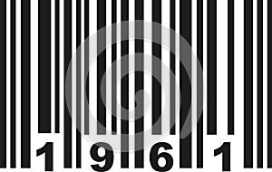 Barcode 1961 vector