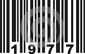 Barcode 1977 vector