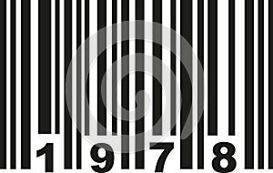 Barcode 1978 vector