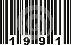 Barcode 1991 vector