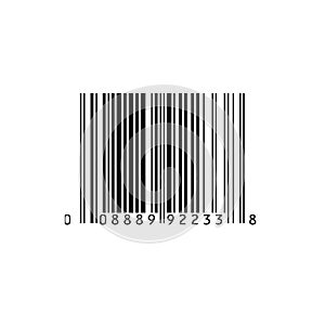 Barcode. Vector barcode. Macro photograph of a bar code.