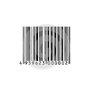 Barcode. Vector barcode. Macro photograph of a bar code.