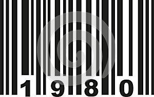 Barcode 1980 vector