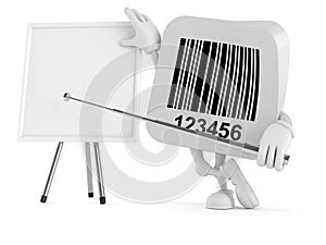 Barcode character with blank whiteboard