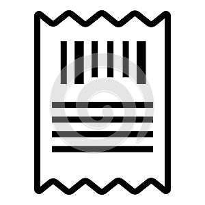 Barcode check icon, outline style