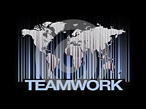 Barcode Education World Teamwork Concept
