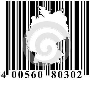 Barcode with Germany outline