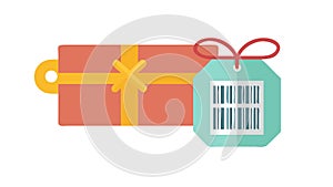 Barcode Gift Box, Scannable Present, vector design Generative AI