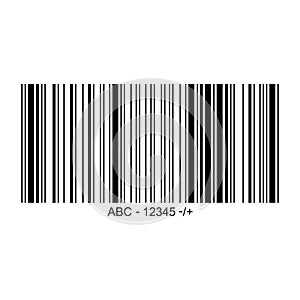 Barcode icon. Bar code label, tag, sticker template isolated on white background. Visual graphic data with product