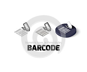Barcode icon in different style