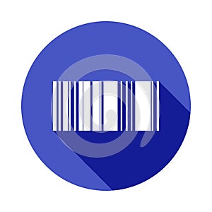 barcode icon in Flat long shadow style
