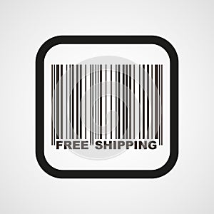 Barcode Icon Flat Simple Vector illustration
