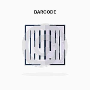 Barcode icon flat