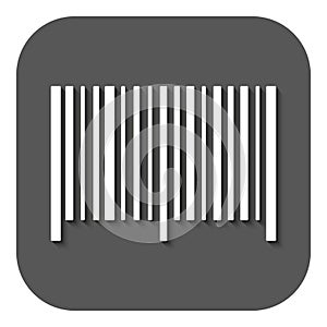 The barcode icon. Identification and ID symbol. Flat