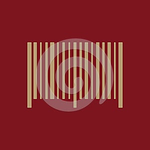 The barcode icon. Identification and ID symbol. Flat