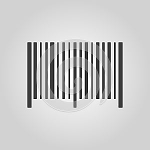 The barcode icon. Identification and ID symbol. Flat