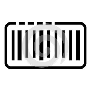 Barcode icon, outline style
