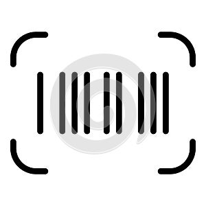 Barcode icon, outline style