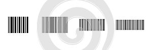 Barcode icon set. QR code collection. Vector illustration isolated