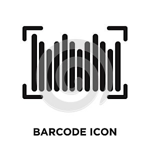 Barcode icon vector isolated on white background, logo concept o