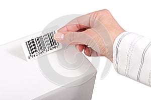 Barcode label photo