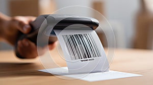 Barcode Label Printing Closeup