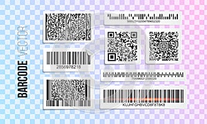 Barcode label set vector