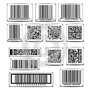 Barcode label set vector