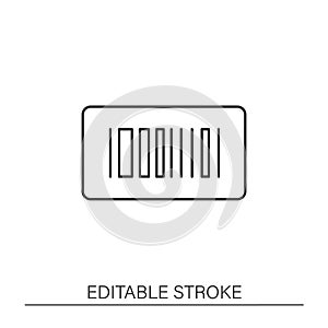 Barcode line icon